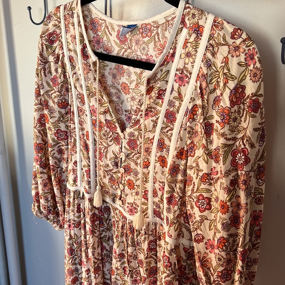 Floral Smocked Midi Dress